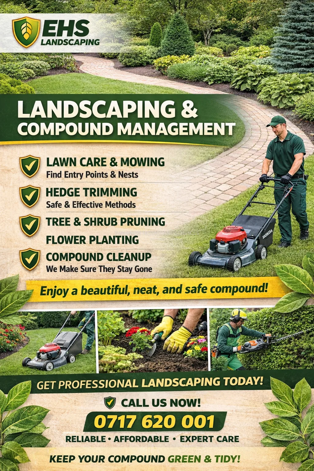 Landscaping design installation