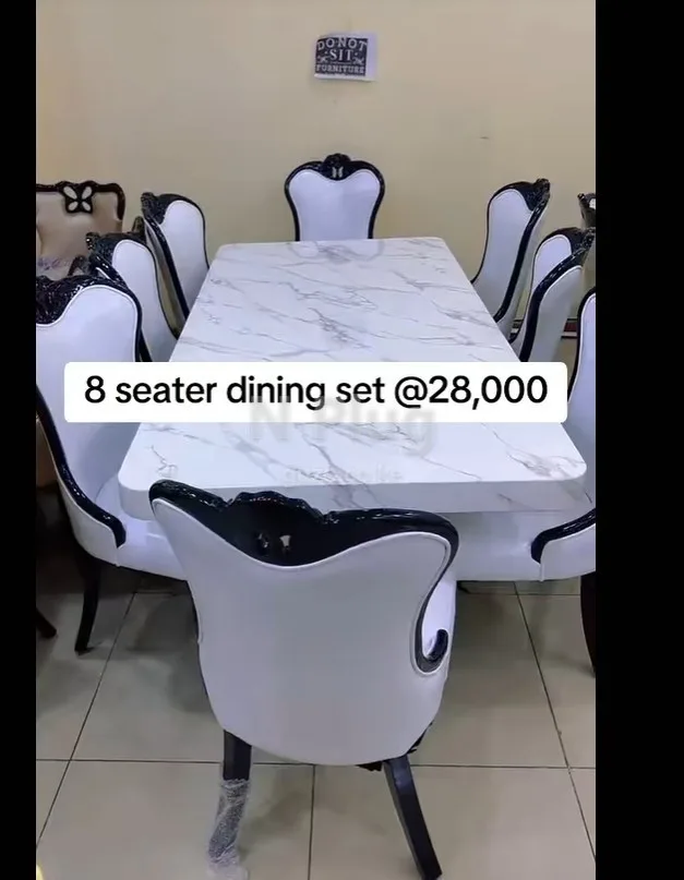 Modern 8 Seater Dinning Table Set - Furniture Stores in Nairobi