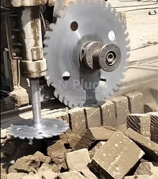 Building machine cut stones in Nakuru