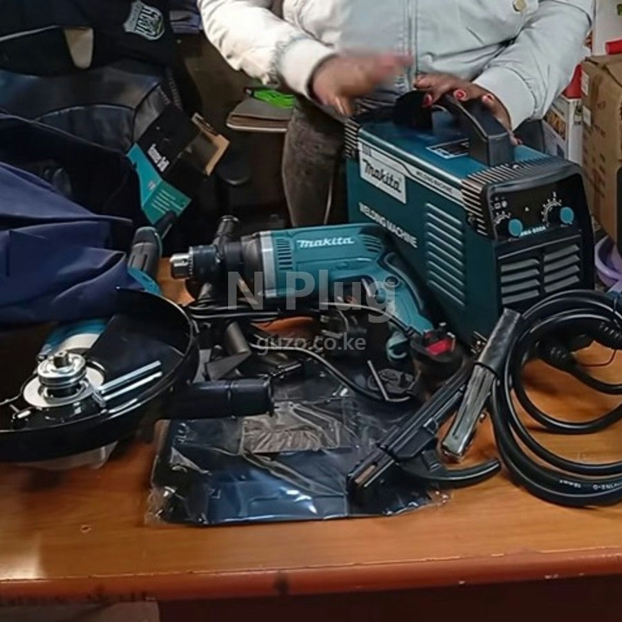 500Amps Welding machine + 13mm corded impact drill+9" Angle grinder+ free Overall