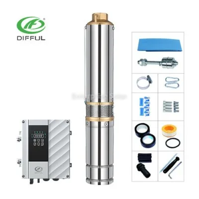 Difful 1500w Solar Water Pump, Model 4dpc6.5-135-110-1500 - submersible solar water pump