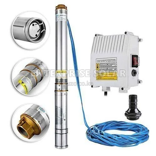 Kailo Water Pump 1 HP 81M Head + Control Box Switch - submersible water pump in kenya