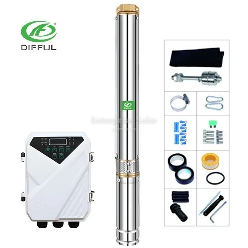 4000 Watts -4hp Difful Submersible Solar Water Pump -4dsc19-135 - submersible solar water pump